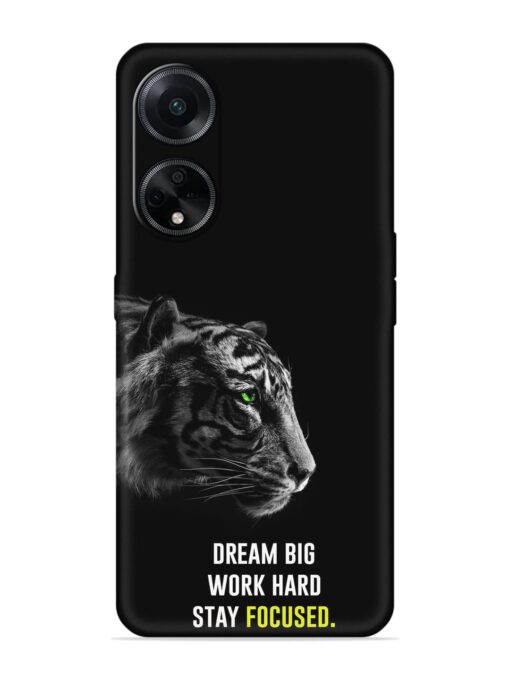 Dream Big Work Hard Embossed Soft Silicone Case for Oppo F23 (5G)