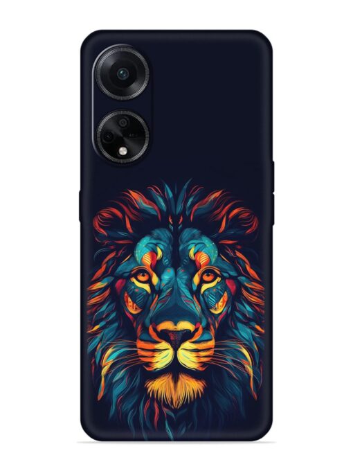 Colorful Lion Embossed Soft Silicone Case for Oppo F23 (5G) Zapvi