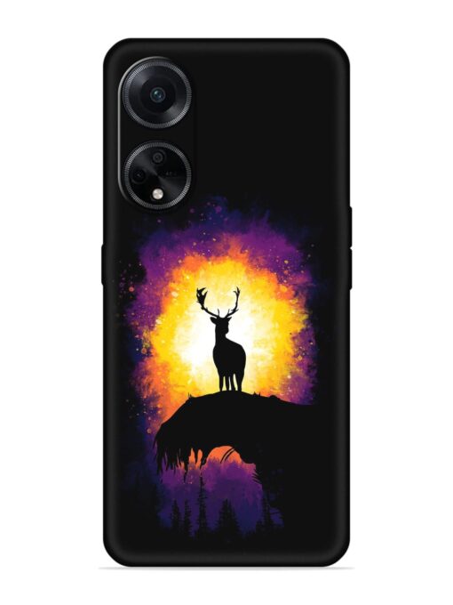 Elk Animal Art Embossed Soft Silicone Case for Oppo F23 (5G) Zapvi