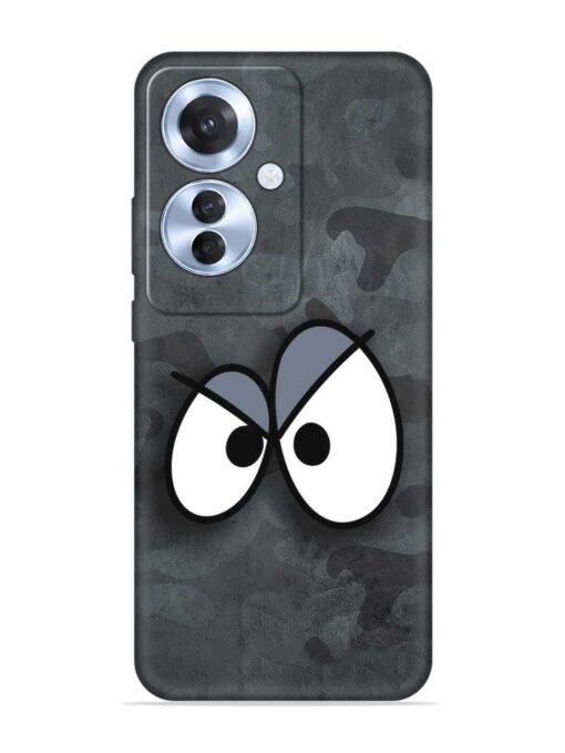 Big Eyes Night Mode Embossed Soft Silicone Case for Oppo F25 Pro (5G) Zapvi