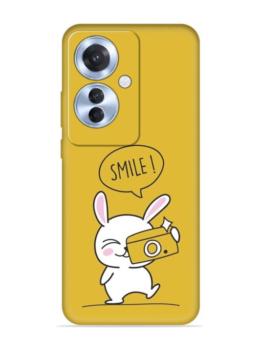 Hey Smile Please Embossed Soft Silicone Case for Oppo F25 Pro (5G)