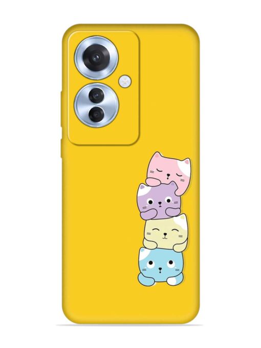 Cartoon Anime Embossed Soft Silicone Case for Oppo F25 Pro (5G)