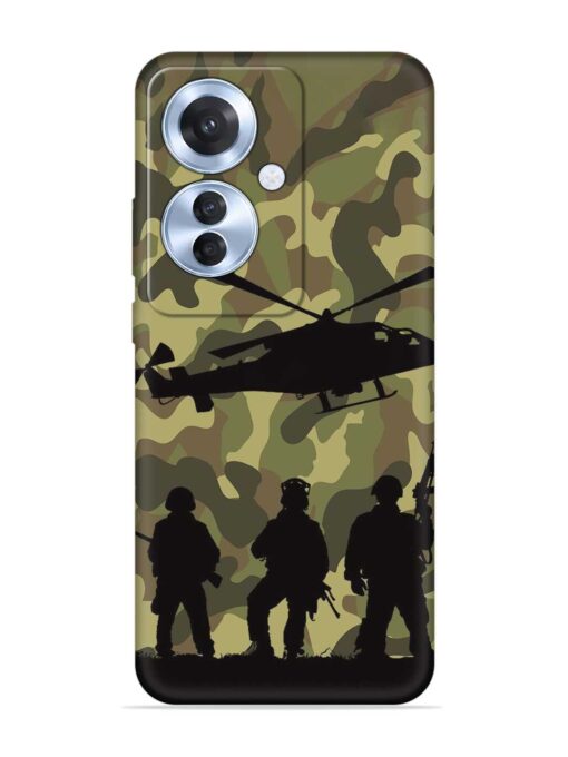 Army Heros Embossed Soft Silicone Case for Oppo F25 Pro (5G) Zapvi