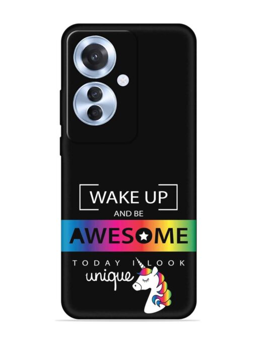 Inspirational Quote Unicorn Embossed Soft Silicone Case for Oppo F25 Pro (5G) Zapvi