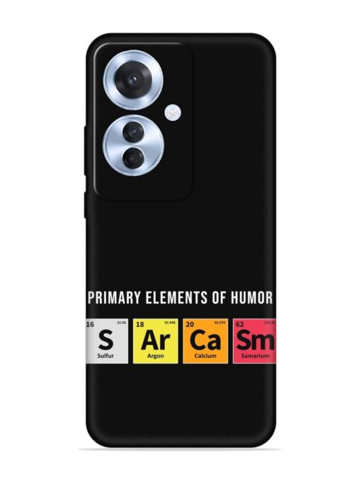 Primary Elements Humor Embossed Soft Silicone Case for Oppo F25 Pro (5G)