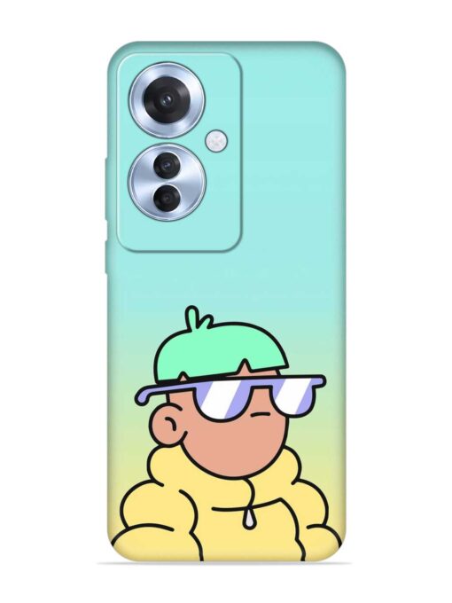 Doodles Cool Character Embossed Soft Silicone Case for Oppo F25 Pro (5G) Zapvi