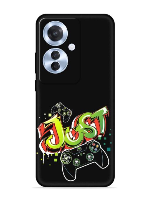 Graffiti Gamepad Illustration Embossed Soft Silicone Case for Oppo F25 Pro (5G)