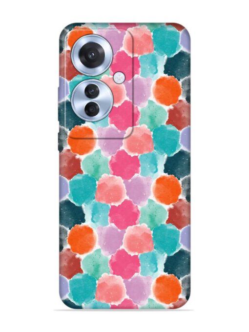 Colorful Seamless Pattern Embossed Soft Silicone Case for Oppo F25 Pro (5G) Zapvi