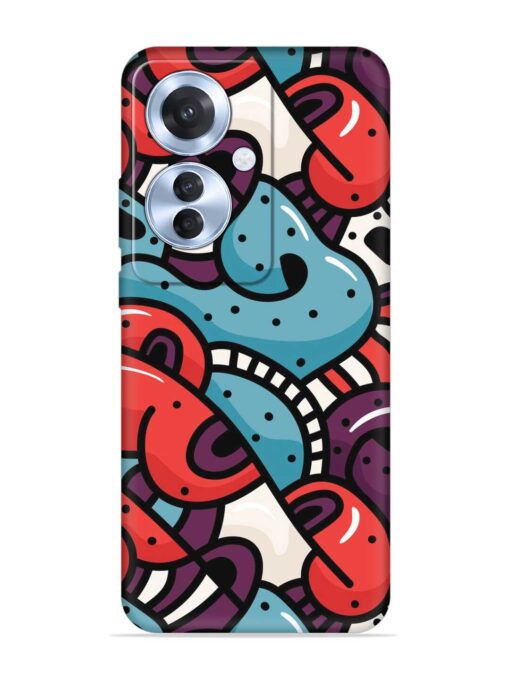 Seamless Backdrop Colorful Embossed Soft Silicone Case for Oppo F25 Pro (5G) Zapvi