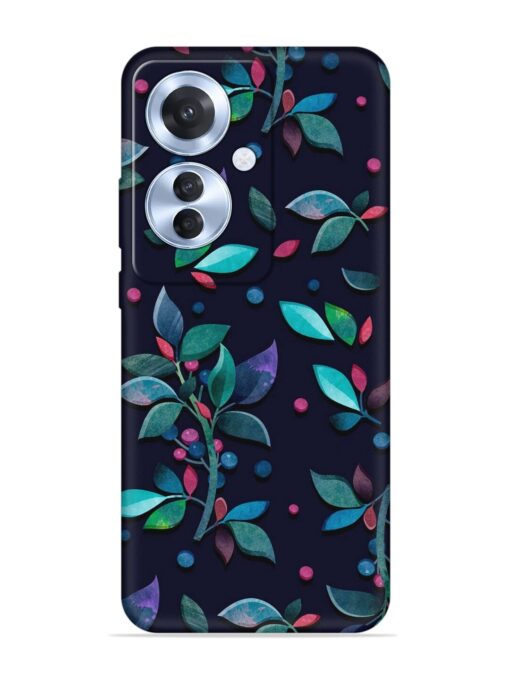 Decorative Watercolor Flower Embossed Soft Silicone Case for Oppo F25 Pro (5G)