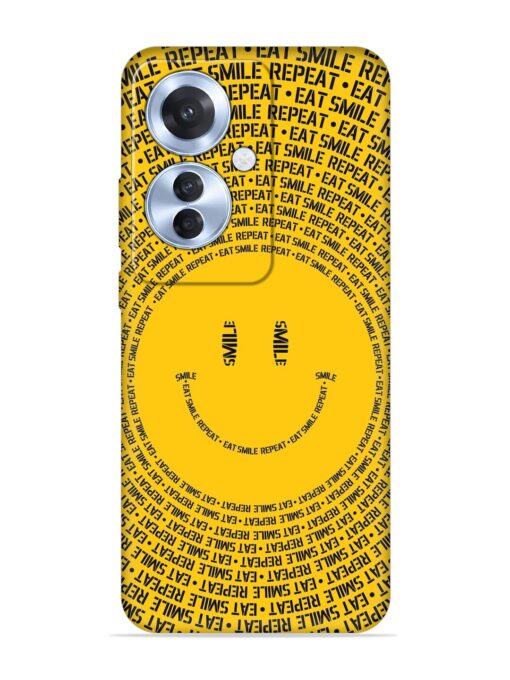 Smiley Embossed Soft Silicone Case for Oppo F25 Pro (5G)