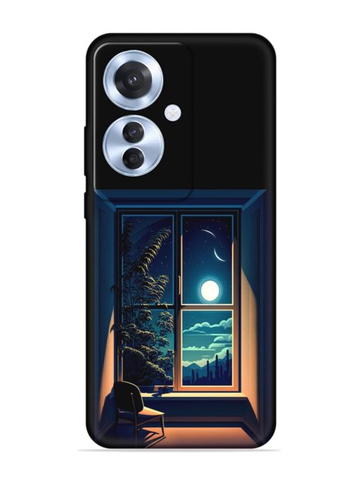 Night View At Window Embossed Soft Silicone Case for Oppo F25 Pro (5G)