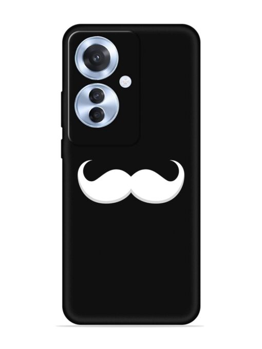 Mustache Vector Embossed Soft Silicone Case for Oppo F25 Pro (5G) Zapvi