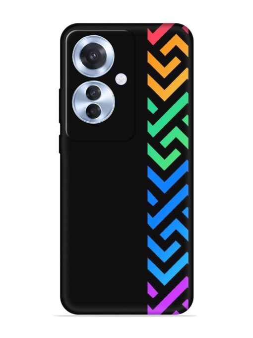 Colorshape Stripes Embossed Soft Silicone Case for Oppo F25 Pro (5G)