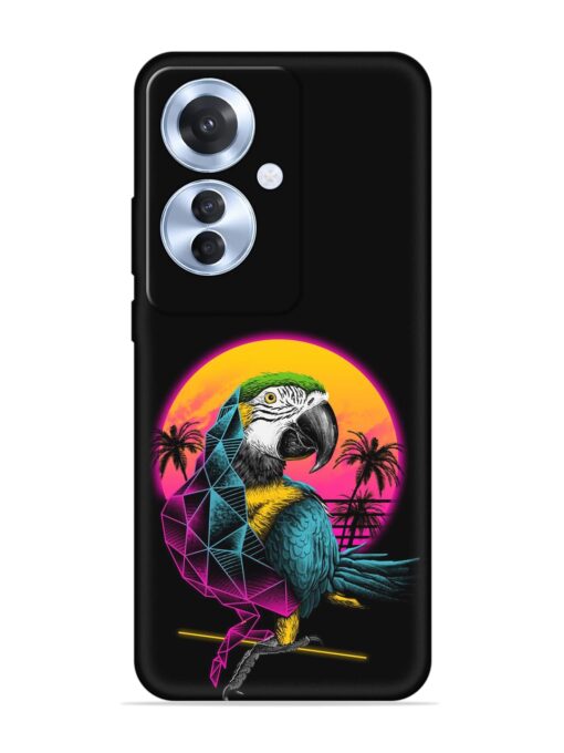 Rad Parrot Embossed Soft Silicone Case for Oppo F25 Pro (5G) Zapvi