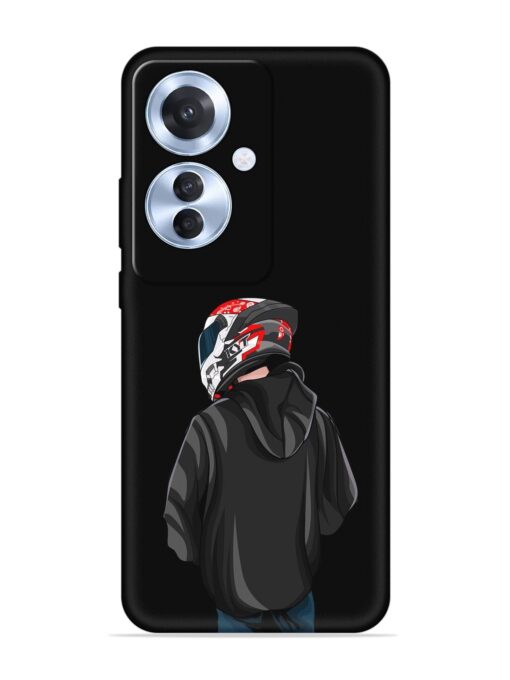 Motorcycle Rider Embossed Soft Silicone Case for Oppo F25 Pro (5G)