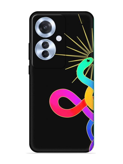 Art Geometric Abstraction Embossed Soft Silicone Case for Oppo F25 Pro (5G) Zapvi