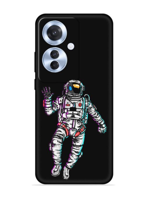 Spaceman Embossed Soft Silicone Case for Oppo F25 Pro (5G) Zapvi