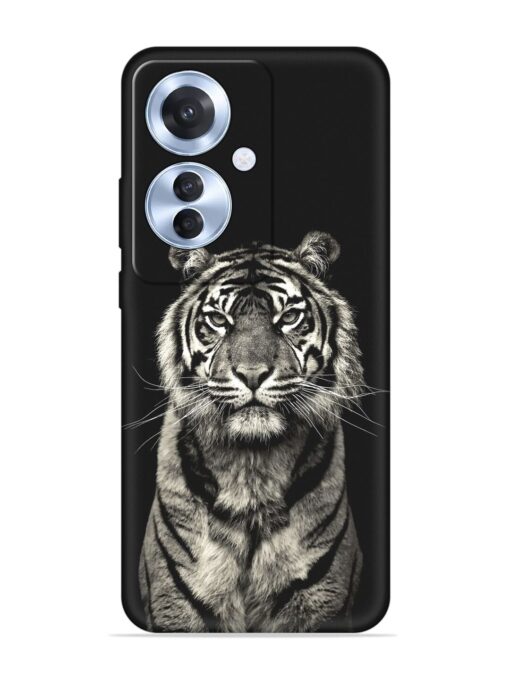 Tiger Art Embossed Soft Silicone Case for Oppo F25 Pro (5G) Zapvi