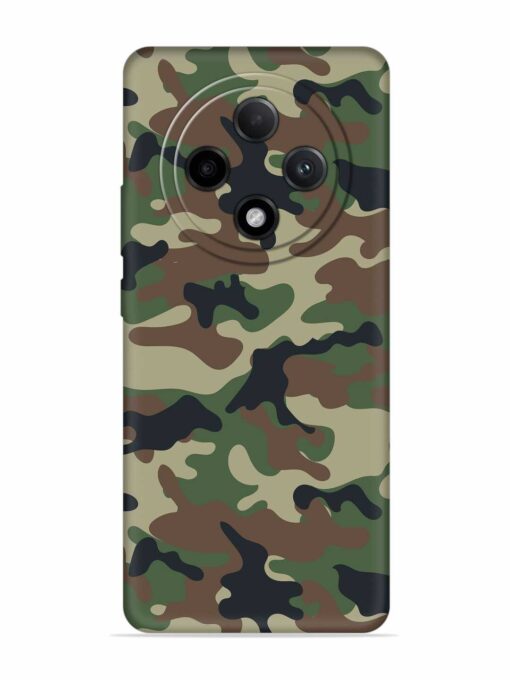 Army Military Camouflage Dark Green Embossed Soft Silicone Case for Oppo F27 Pro Plus (5G)