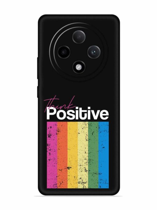 Think Positive Typography Embossed Soft Silicone Case for Oppo F27 Pro Plus (5G) Zapvi