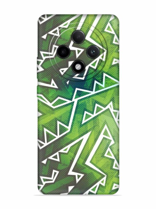 Green Graffiti Seamless Embossed Soft Silicone Case for Oppo F27 Pro Plus (5G) Zapvi