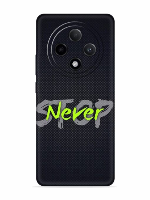 Never Stop Embossed Soft Silicone Case for Oppo F27 Pro Plus (5G)