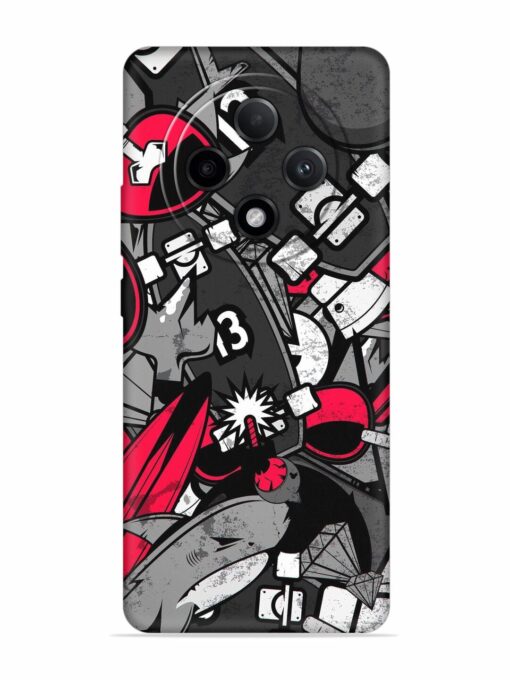 Fictional Doodle Embossed Soft Silicone Case for Oppo F27 Pro Plus (5G)