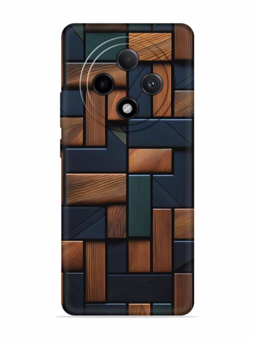 Wooden Background Cubes Embossed Soft Silicone Case for Oppo F27 Pro Plus (5G) Zapvi