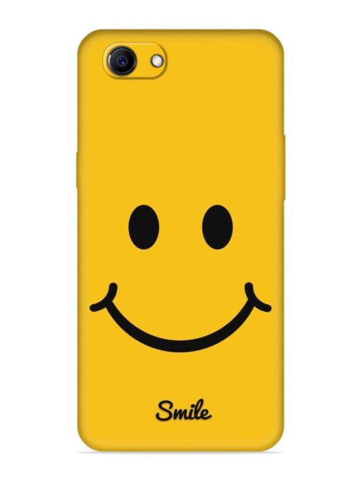 Yellow Smiley Embossed Soft Silicone Case for Oppo F7 Youth Zapvi