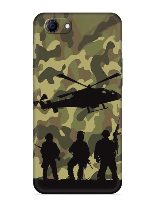 Army Heros Embossed Soft Silicone Case for Oppo F7 Youth