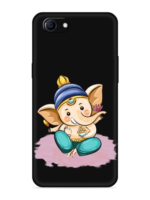 Bal Ganesh Vector Art Embossed Soft Silicone Case for Oppo F7 Youth