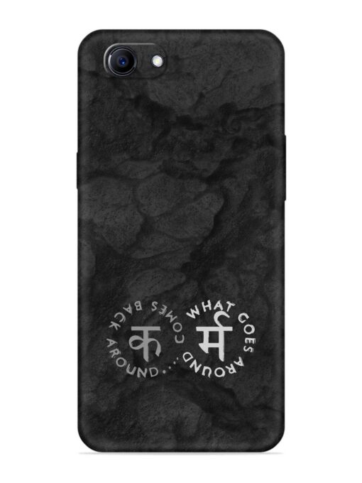 Karma Hindi Word Embossed Soft Silicone Case for Oppo F7 Youth Zapvi