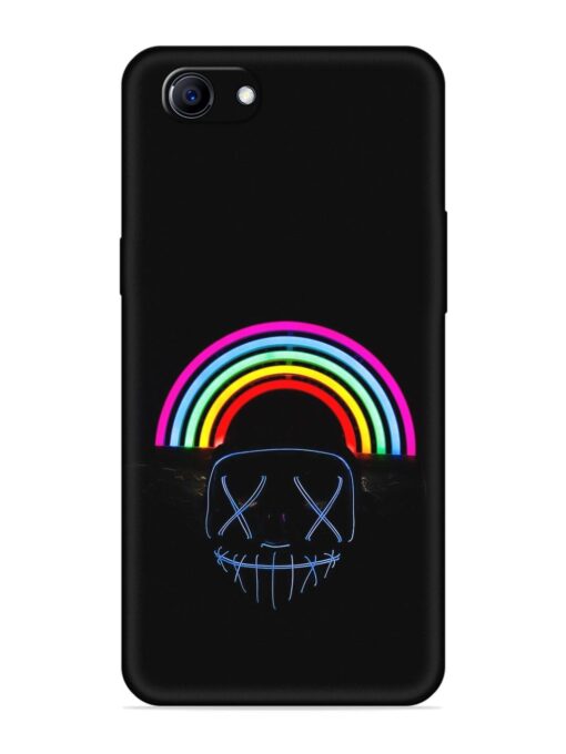 Mask Rainbow Embossed Soft Silicone Case for Oppo F7 Youth