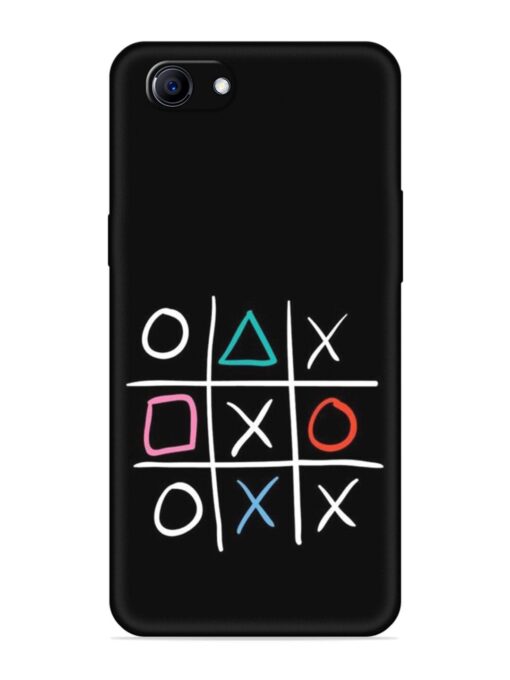 Super Neon Tic-Tac-Toe Embossed Soft Silicone Case for Oppo F7 Youth Zapvi