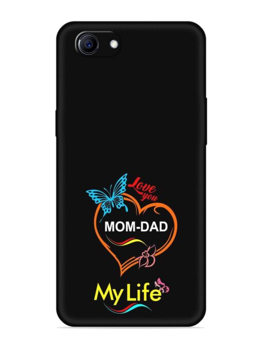 Love You Mom Dad Embossed Soft Silicone Case for Oppo F7 Youth Zapvi