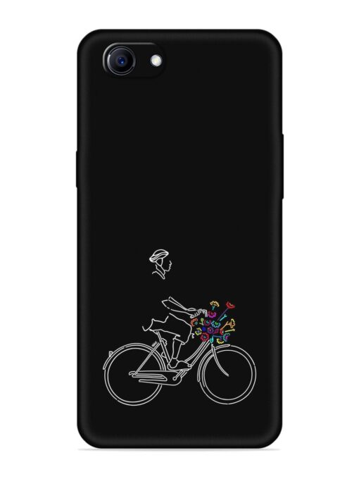 Minimalist Cycle Art Embossed Soft Silicone Case for Oppo F7 Youth