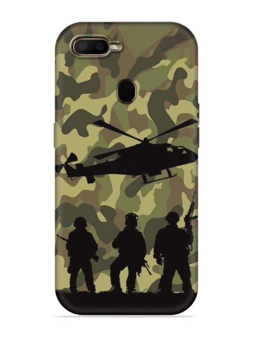 Army Heros Embossed Soft Silicone Case for Oppo F9 Zapvi