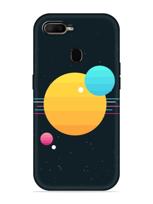 Round Vector Art Embossed Soft Silicone Case for Oppo F9