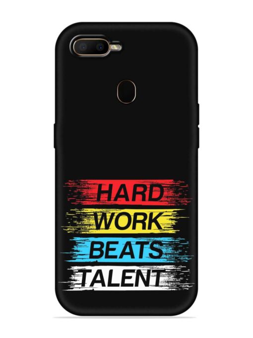 Hard Work Beats Embossed Soft Silicone Case for Oppo F9