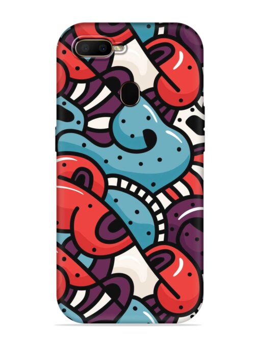 Seamless Backdrop Colorful Embossed Soft Silicone Case for Oppo F9 Zapvi