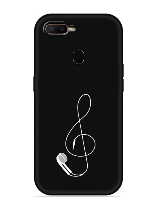 Music Earphone Vector Embossed Soft Silicone Case for Oppo F9