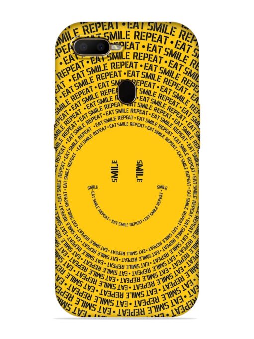 Smiley Embossed Soft Silicone Case for Oppo F9