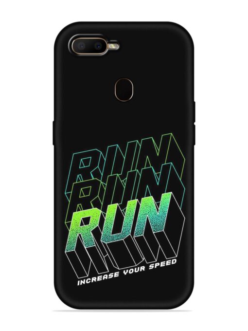 Run Embossed Soft Silicone Case for Oppo F9 Zapvi