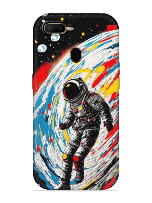 Astronaut Art Embossed Soft Silicone Case for Oppo F9