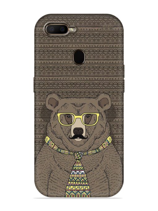 Grizzly Bear Embossed Soft Silicone Case for Oppo F9 Zapvi