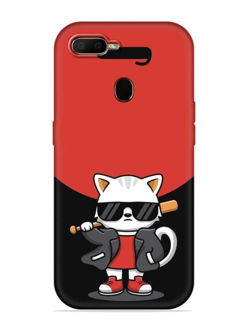 Cool Little Bear Cartoon Embossed Soft Silicone Case for Oppo F9 Zapvi