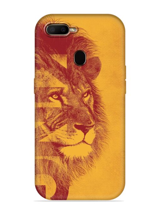 Gold Lion Crown Art Embossed Soft Silicone Case for Oppo F9