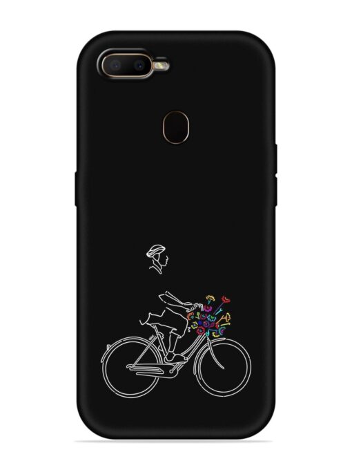 Minimalist Cycle Art Embossed Soft Silicone Case for Oppo F9