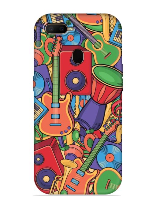 Colorful Music Art Embossed Soft Silicone Case for Oppo F9 Zapvi